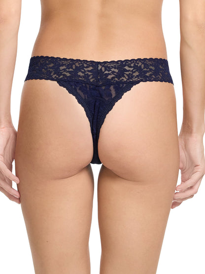 Signature Lace® Leakproof Original Rise Thong Navy - Hanky Panky