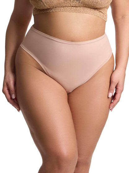 YourFit™ High Rise Thong Almond Milk Neutral Sale - Hanky Panky