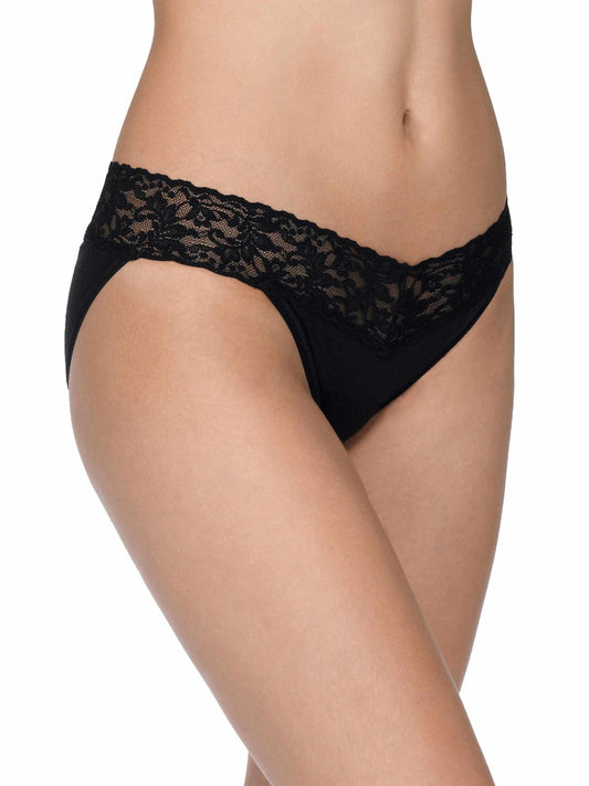 Supima® Cotton V-kini Black - Hanky Panky