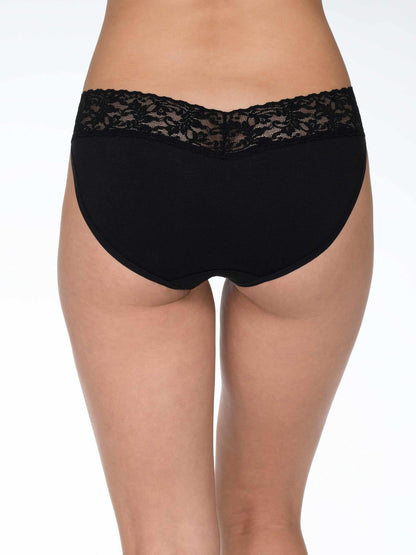 Supima® Cotton V-kini Black - Hanky Panky