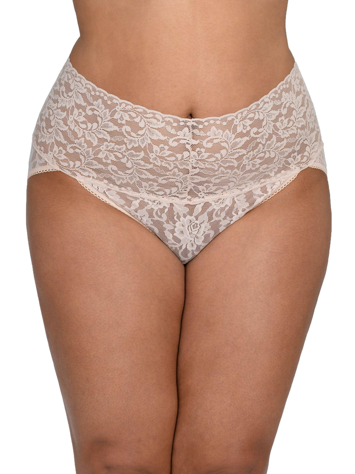 Plus Size Retro Lace V-kini Chai - Hanky Panky