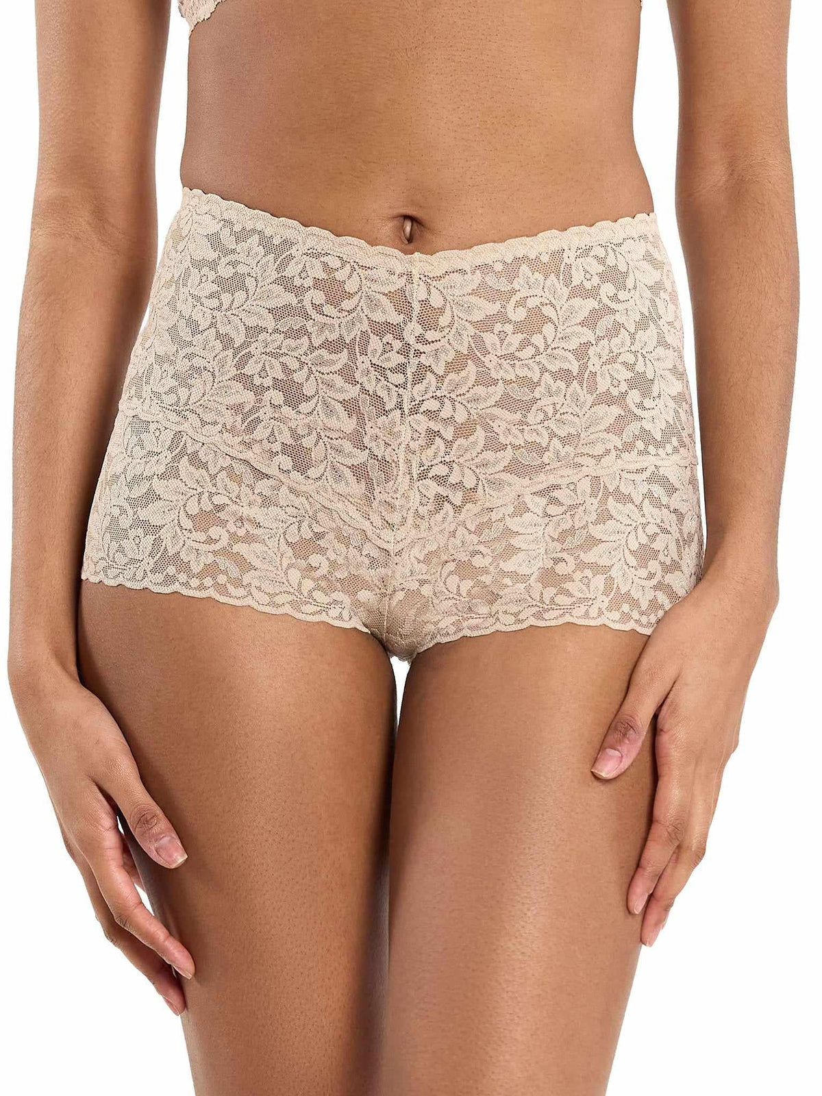Retro Lace Hot Pant Chai - Hanky Panky