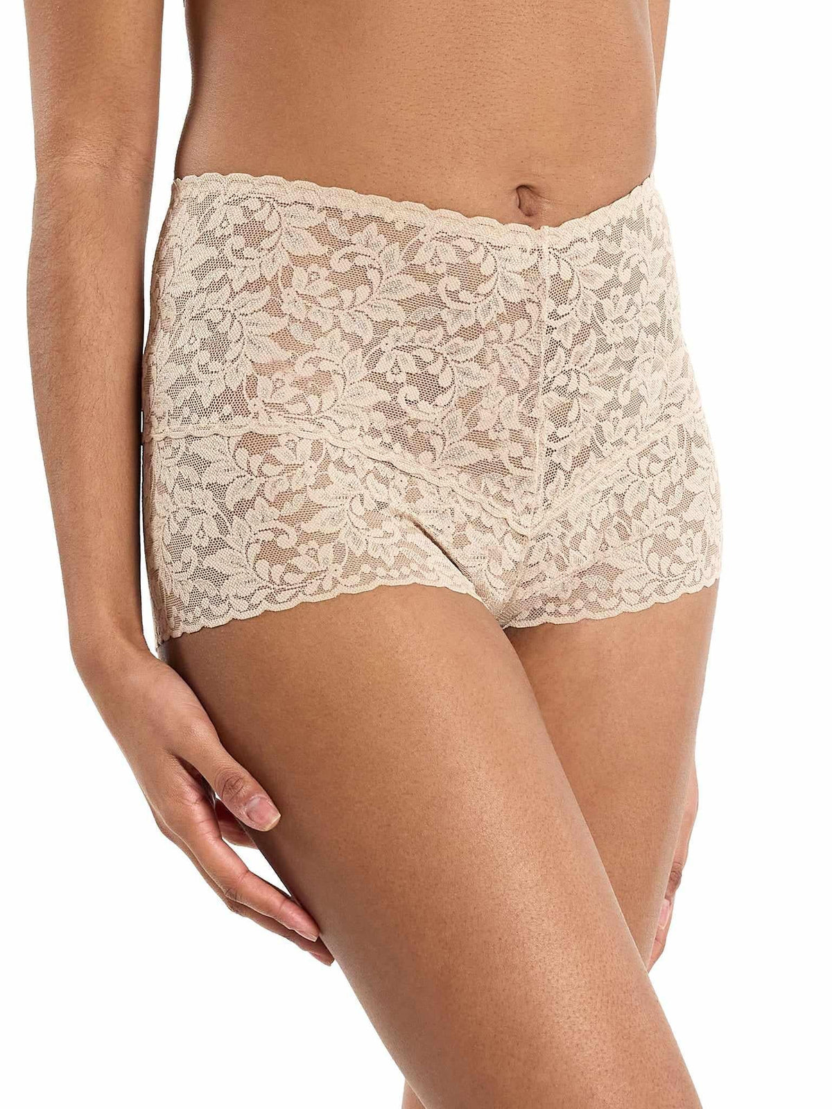 Retro Lace Hot Pant Chai - Hanky Panky