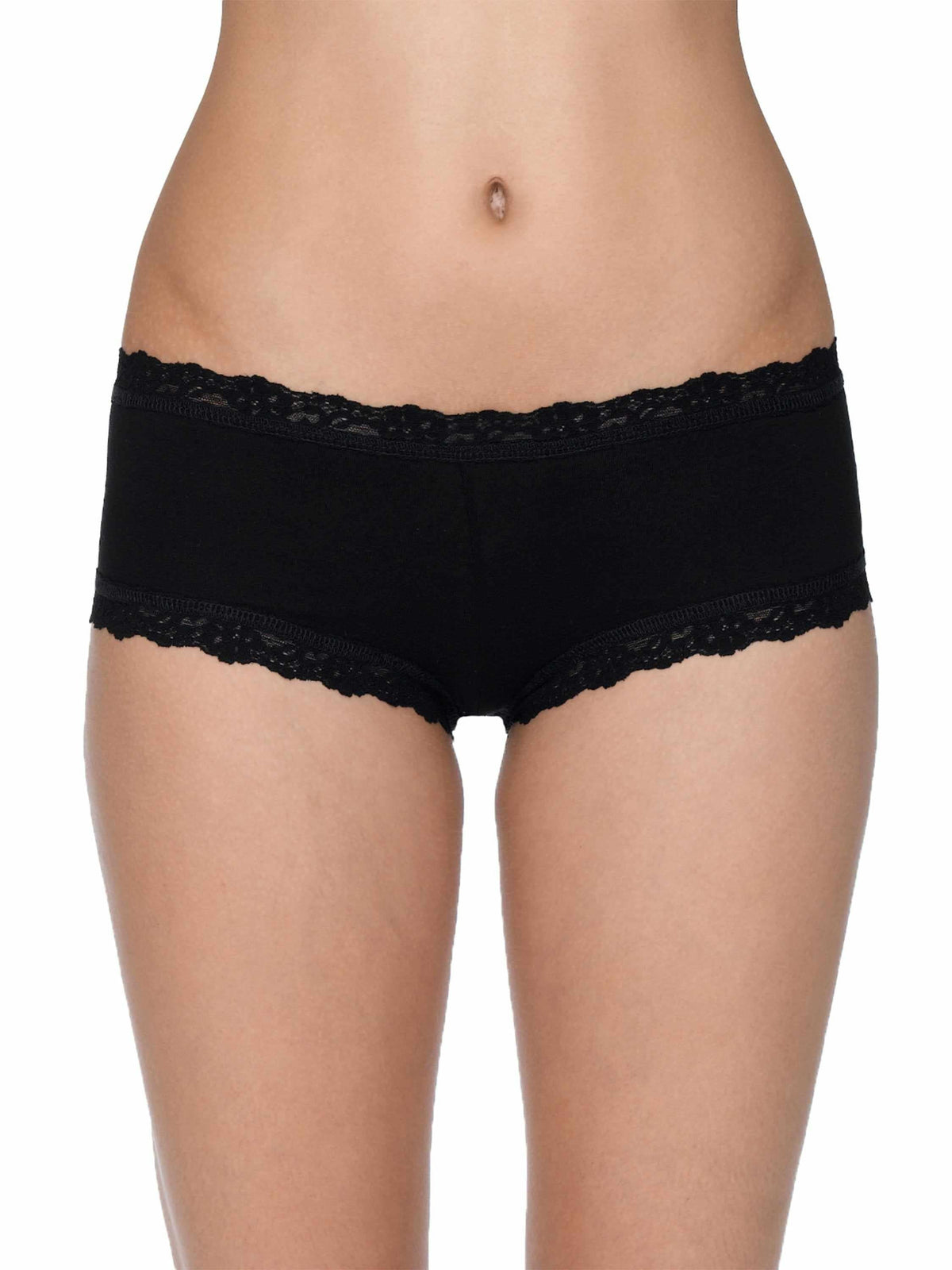 Supima® Cotton Boyshort Black - Hanky Panky