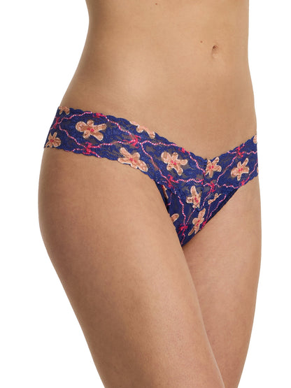 Printed Signature Lace® Low Rise Thong Festive Gingerbrea - Hanky Panky