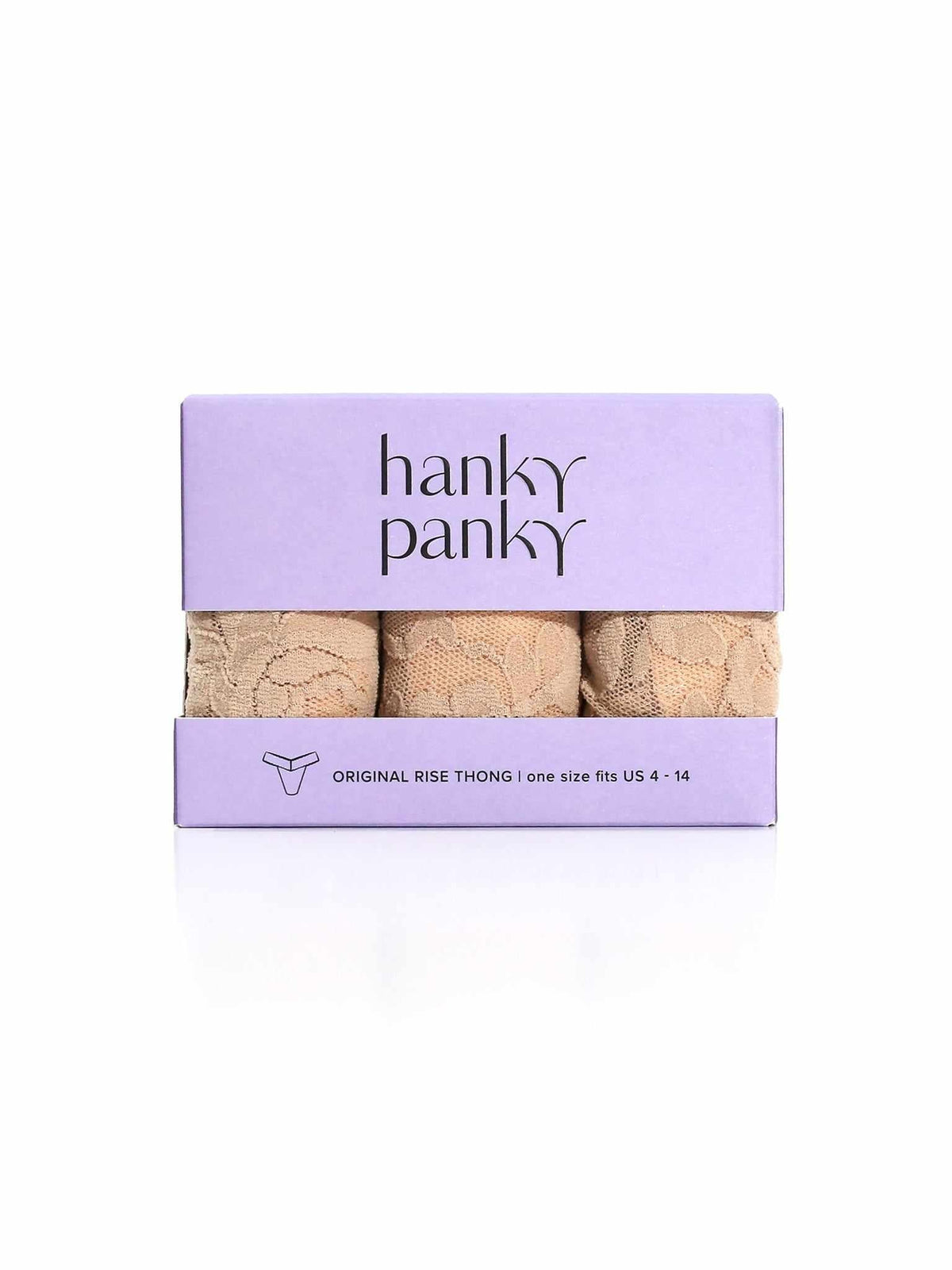 3 Pack Signature Lace® Original Rise Thongs Chai - Hanky Panky