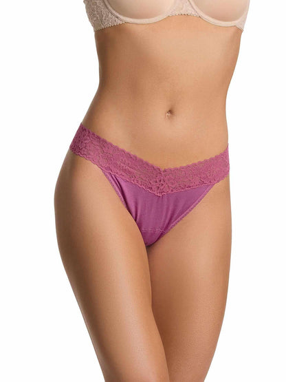 DreamEase™ Original Rise Thong California Raisin Purple - Hanky Panky