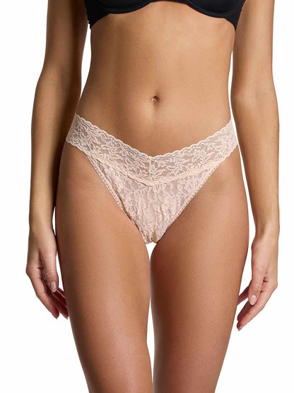 Signature Lace® Original Rise Thong Vanilla - Hanky Panky