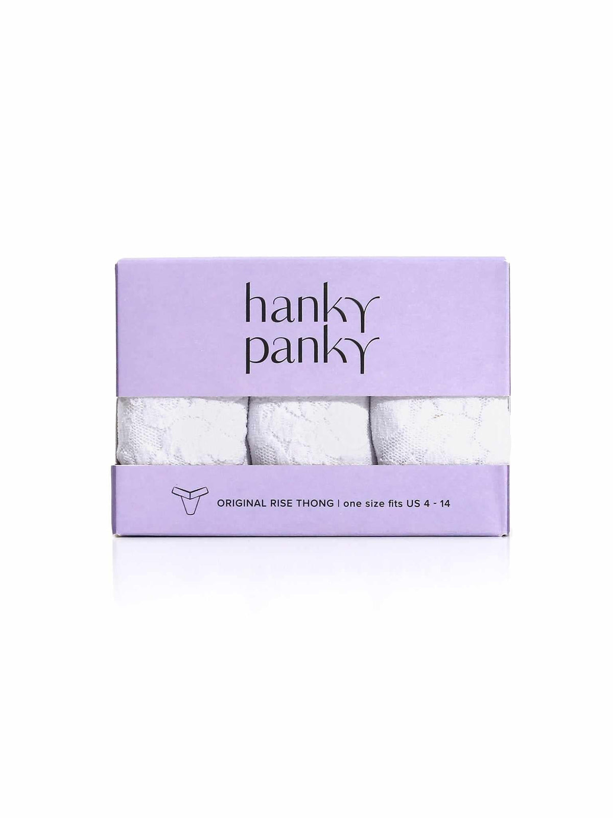 3 Pack Signature Lace® Original Rise Thongs White - Hanky Panky