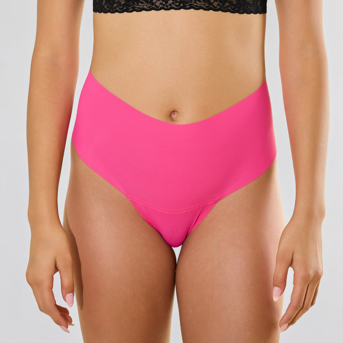 BreatheSoft™ High Rise Thong Provocative Pink - Hanky Panky