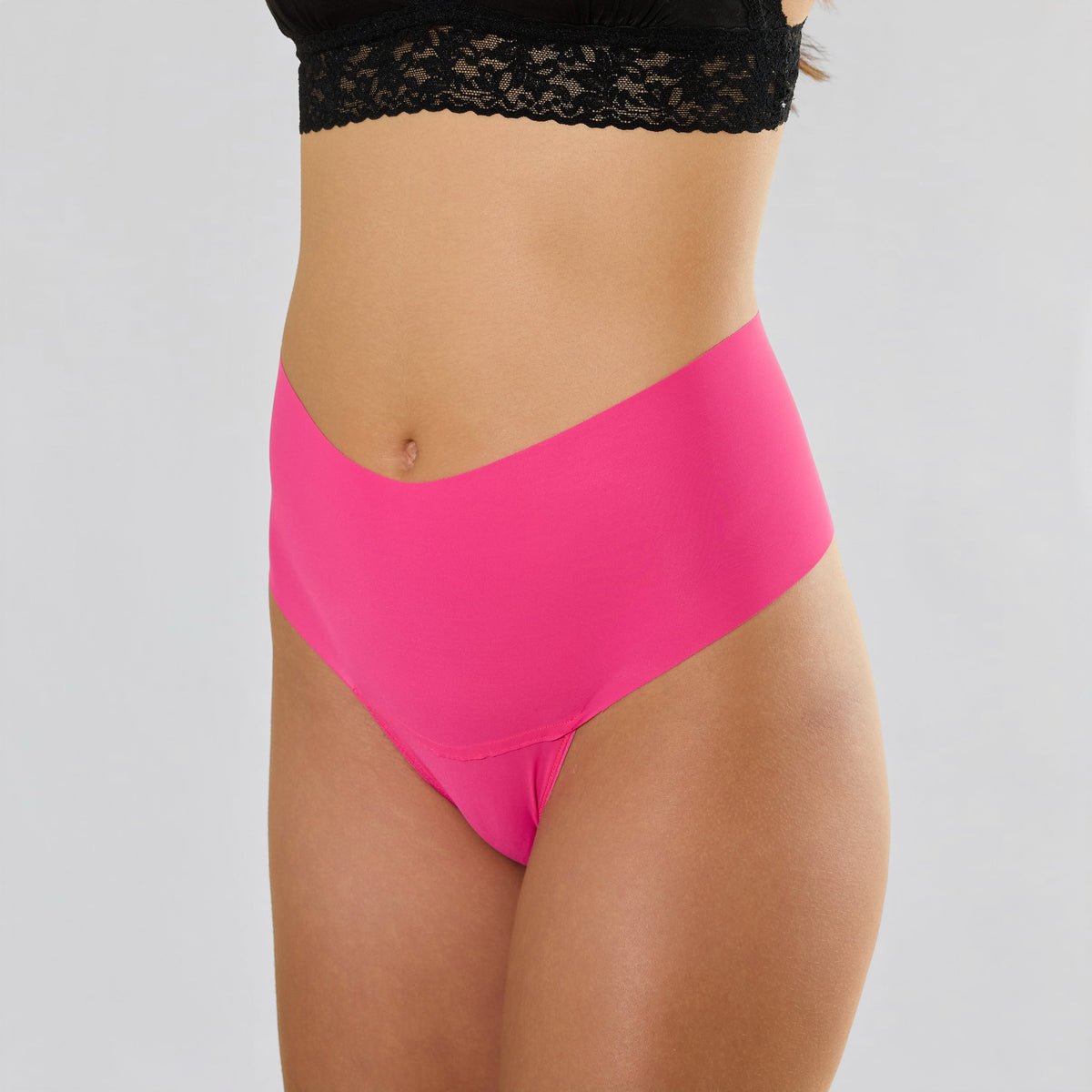 BreatheSoft™ High Rise Thong Provocative Pink - Hanky Panky