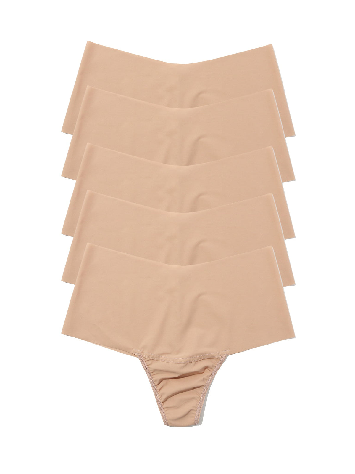 BreatheSoft™ High Rise Thong 5 Pack Taupe - Hanky Panky