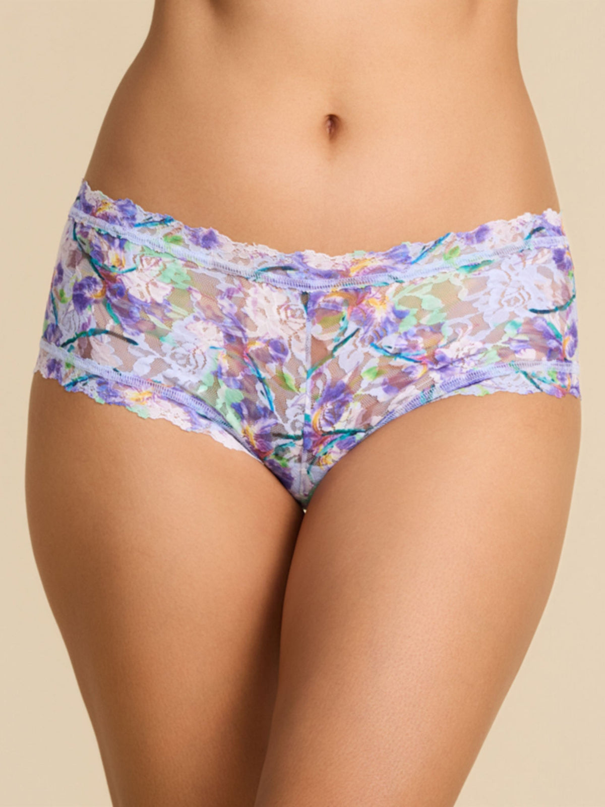 Printed Signature Lace® Boyshort Floral Pleinair Blue - Hanky Panky