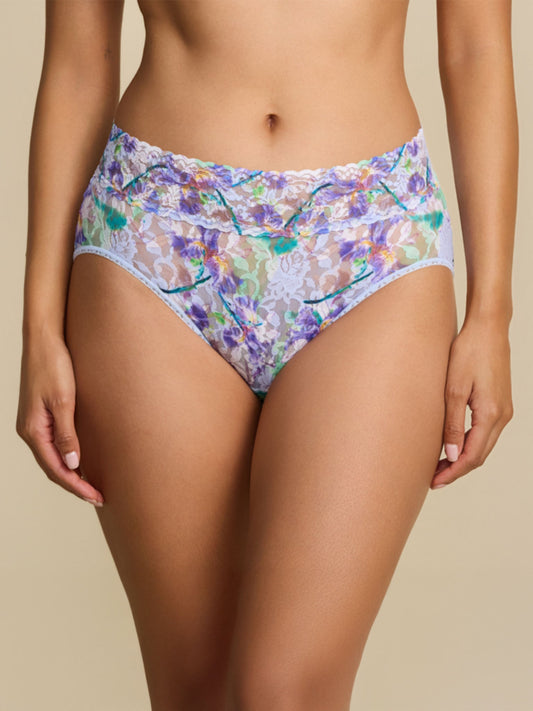 Printed Signature Lace® French Brief Floral Pleinair Blue - Hanky Panky