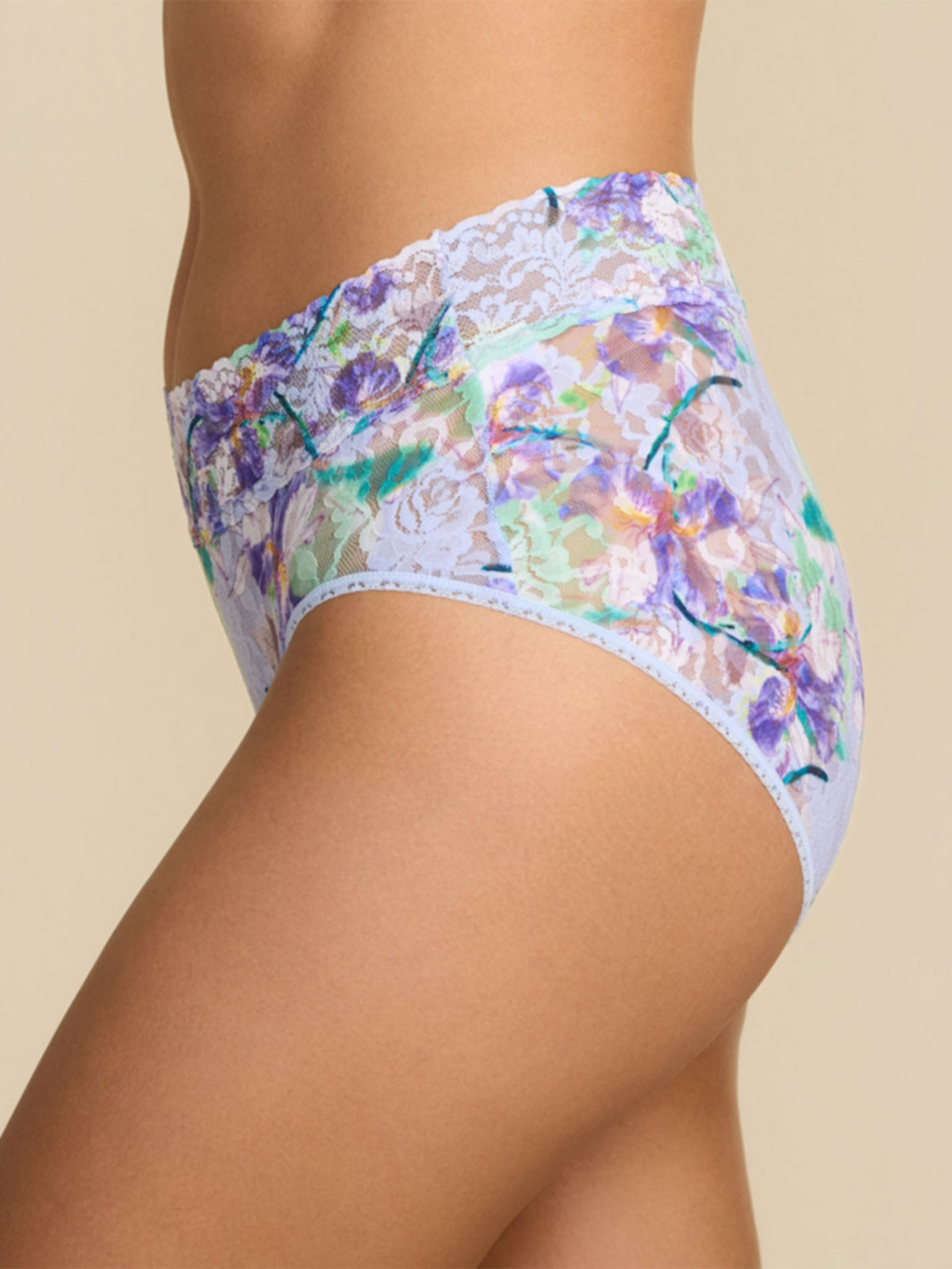 Printed Signature Lace® French Brief Floral Pleinair Blue - Hanky Panky