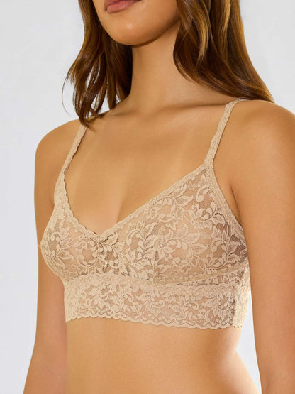 V-Neck Retro Lace Bralette Chai - Hanky Panky