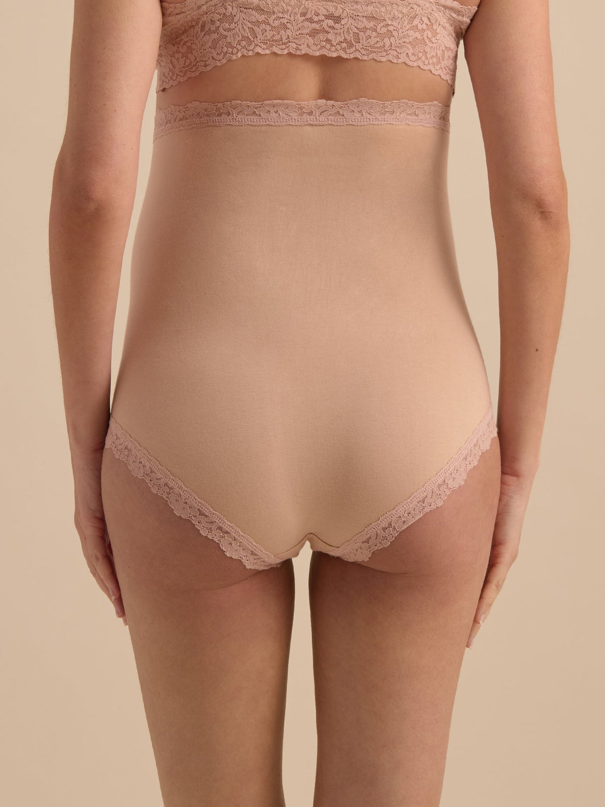 Supima® Cotton Maternity Over The Bump Boyshort Chai Sale - Hanky Panky