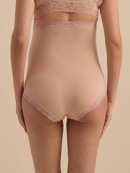 Supima® Cotton Maternity Over The Bump Boyshort Chai Sale - Hanky Panky