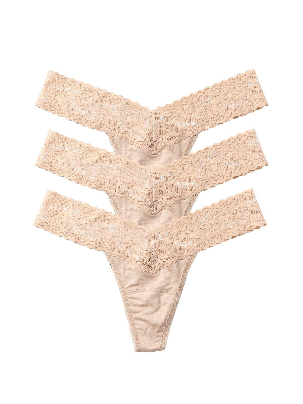 DreamEase™ Low Rise Thong 3 Pack Chai - Hanky Panky