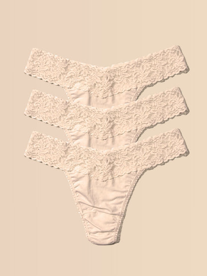 DreamEase™ Original Rise Thong 3 Pack Chai - Hanky Panky
