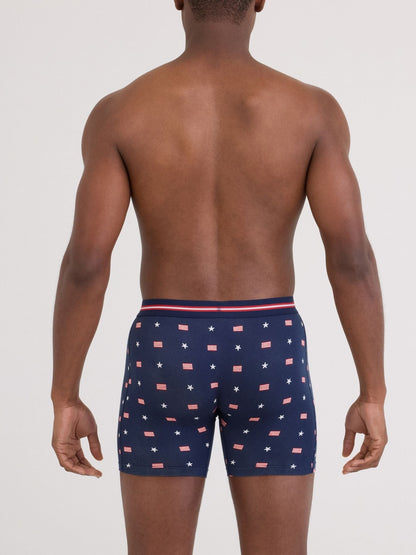 Signature Lace® Original Rise Thong And SAXX Super Soft Vibe Boxer Brief USA Signet-Maritime - Hanky Panky