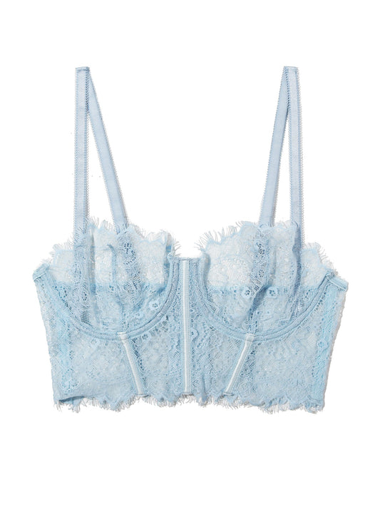 Sheer Seduction Underwire Bustier Touch The Sky Blue Sale - Hanky Panky