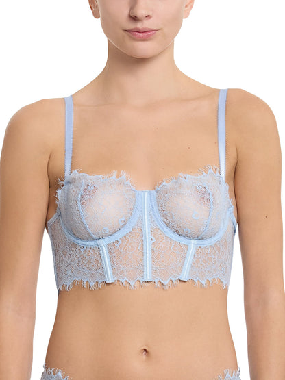 Sheer Seduction Underwire Bustier Touch The Sky Blue Sale - Hanky Panky