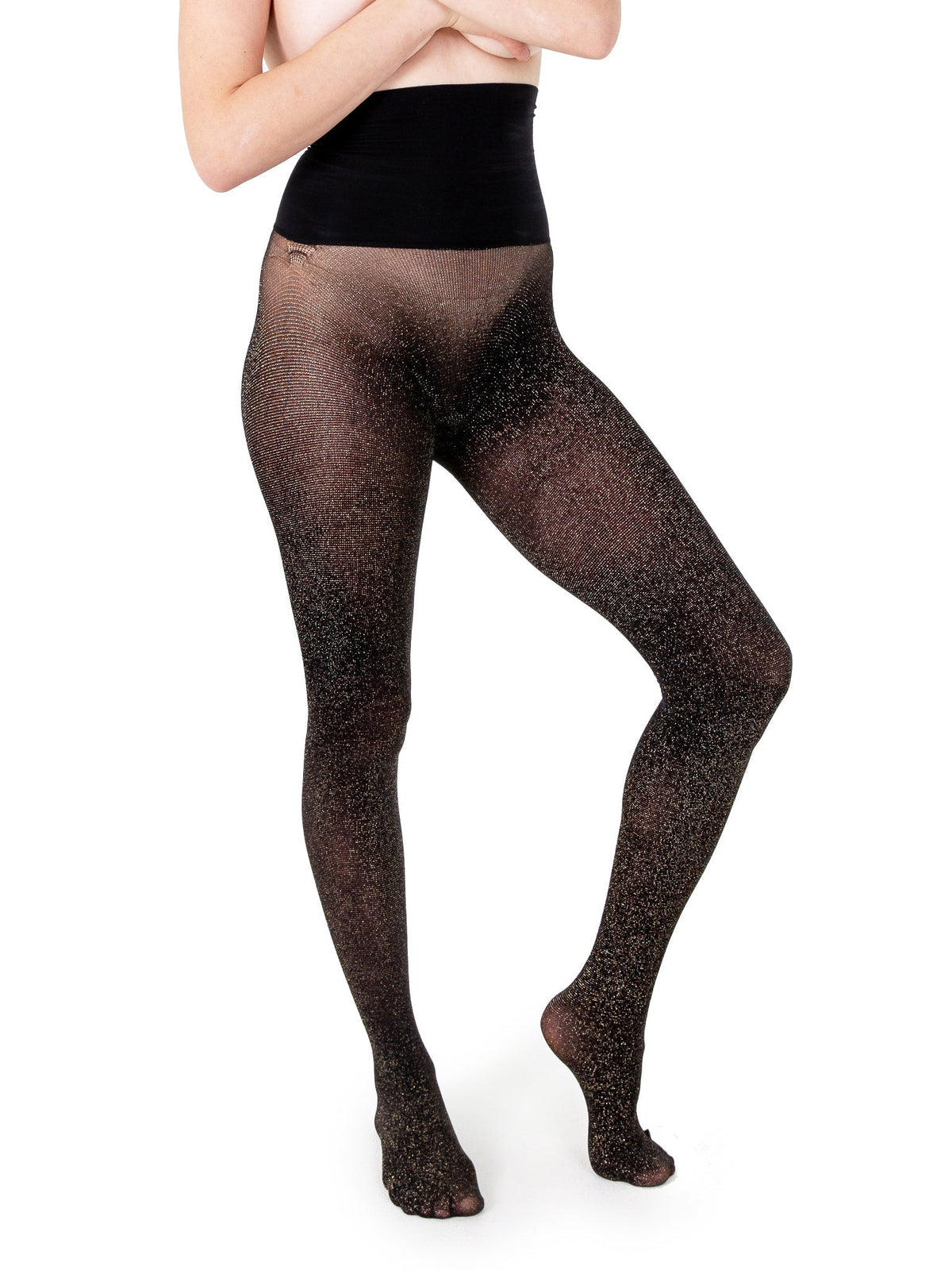 Les Belles Shimmer Noir Tights Black Sale - Hanky Panky