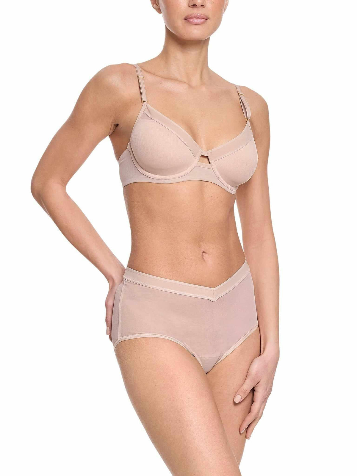 Lined Mesh Plunge Bra Chai Sale - Hanky Panky