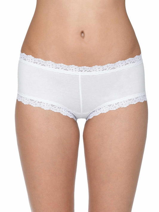 Supima® Cotton Boyshort White - Hanky Panky