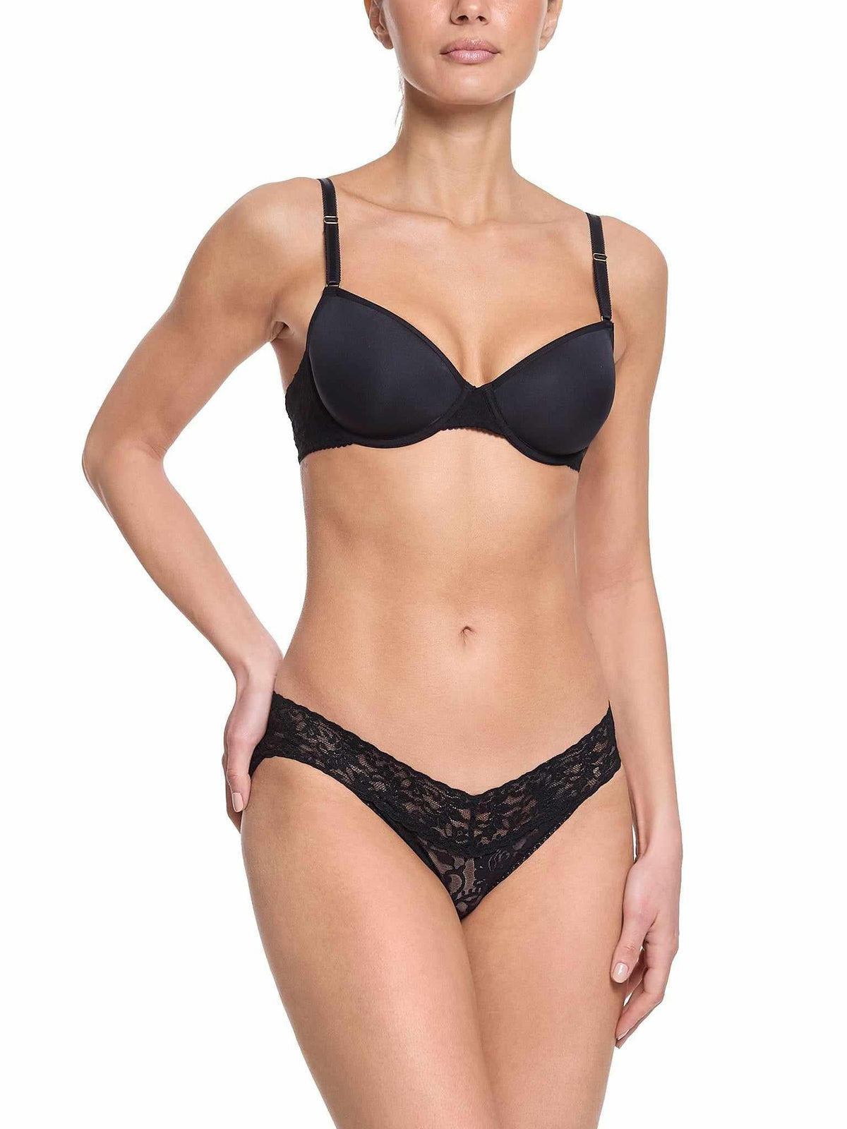 Signature Lace® T-Shirt Bra Black - Hanky Panky