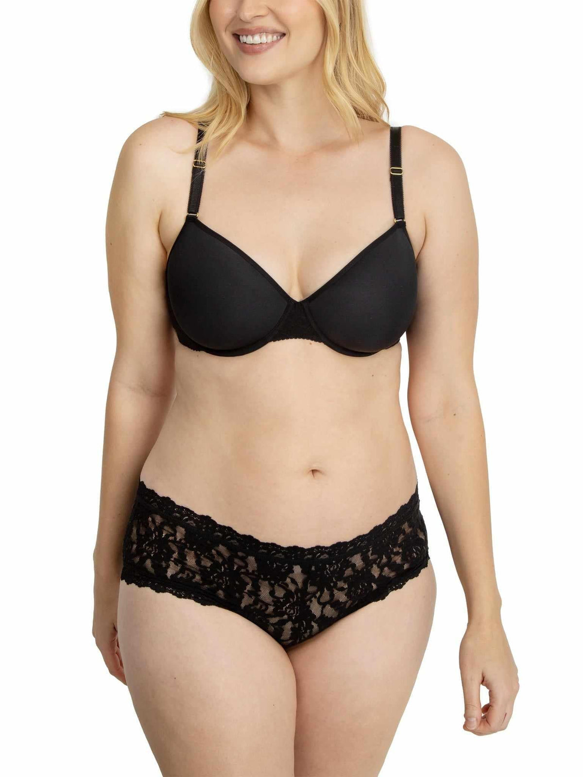 Signature Lace® T-Shirt Bra Black - Hanky Panky
