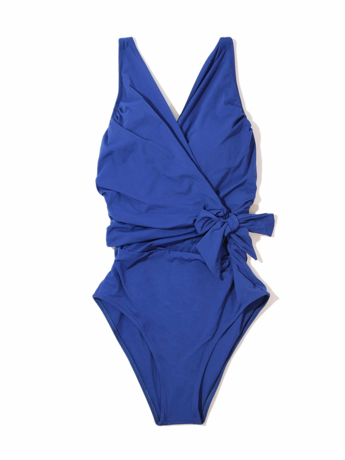 Wide Strap Wrap One Piece Swimsuit Poolside Blue Sale - Hanky Panky