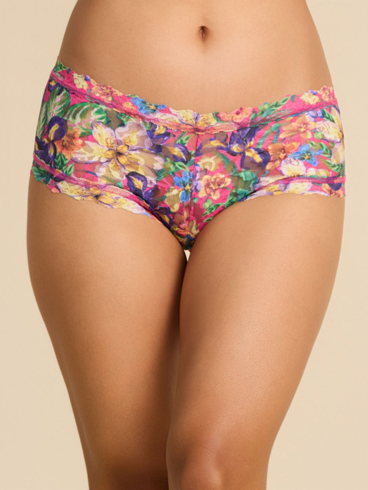 Printed Signature Lace® Boyshort Radiant Pink - Hanky Panky