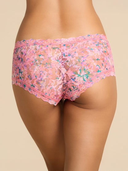 Printed Signature Lace® Boyshort Blushing Blooms Pink - Hanky Panky