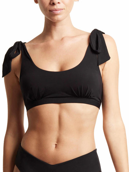 Scoop Neck Swim Top Black - Hanky Panky