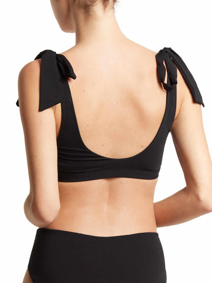 Scoop Neck Swim Top Black - Hanky Panky