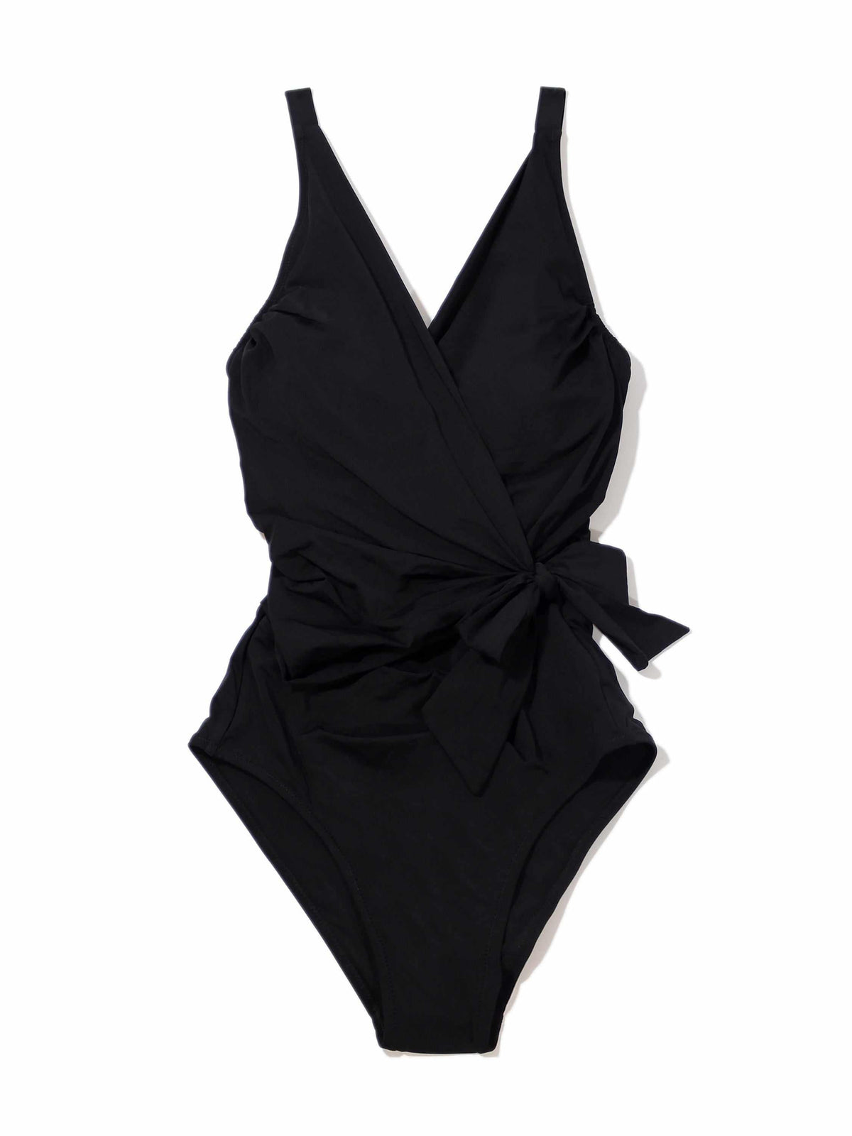 Wide Strap Wrap One Piece Swimsuit Black - Hanky Panky