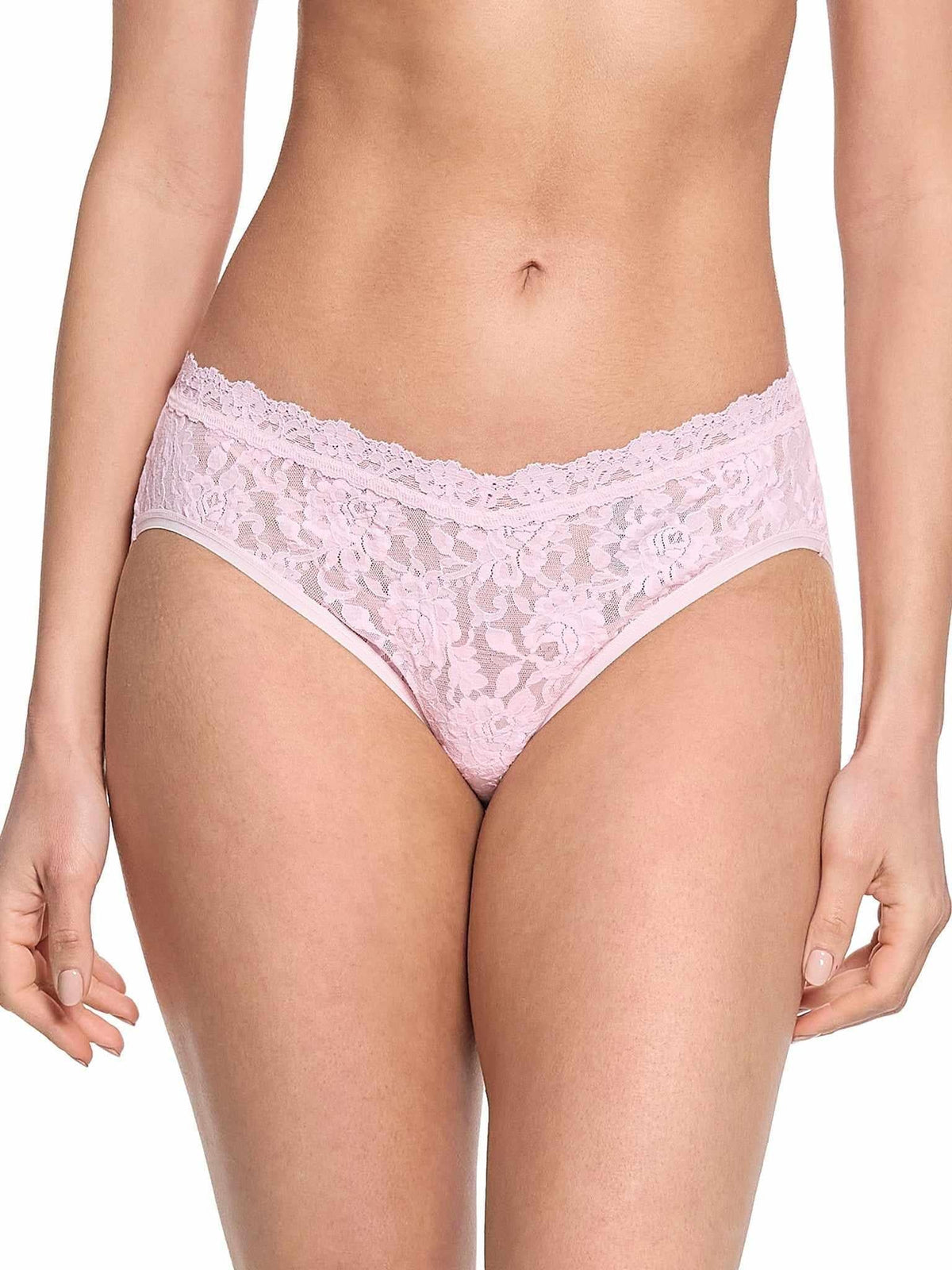 Signature Lace® V-Front High Cut Brief Bliss Pink Sale - Hanky Panky