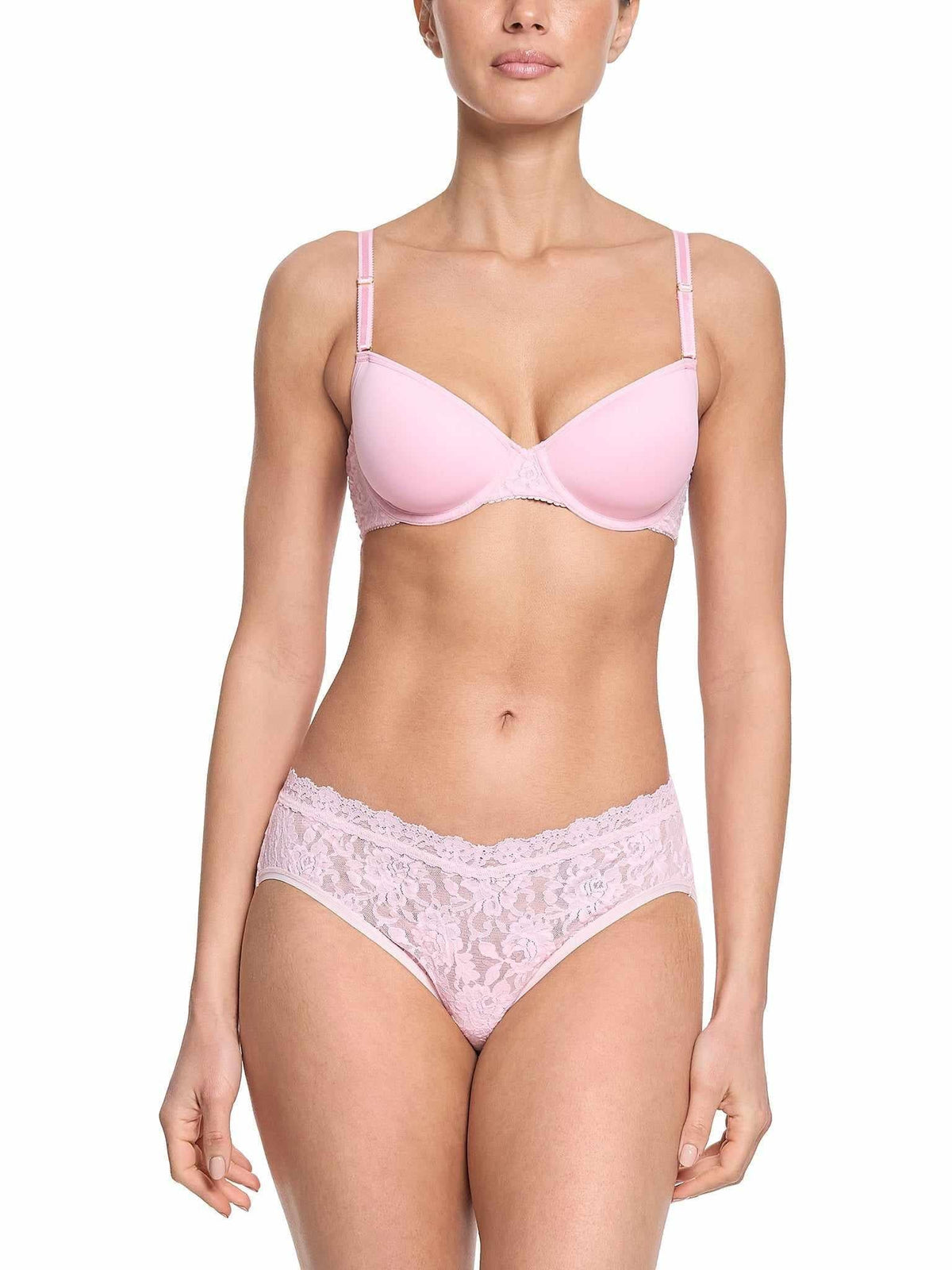 Signature Lace® V-Front High Cut Brief Bliss Pink Sale - Hanky Panky