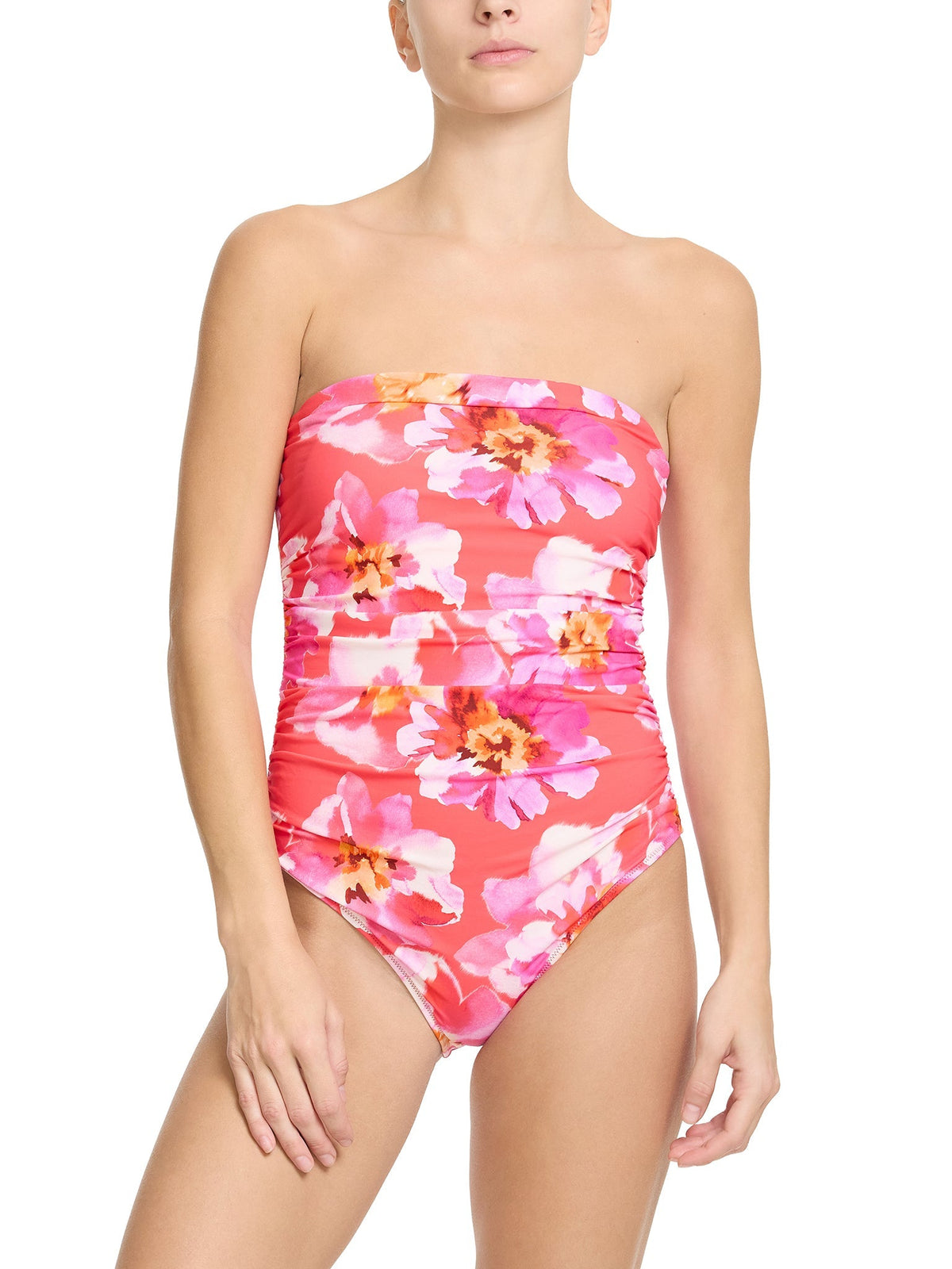 Bandeau One Piece Swimsuit Out Of Office Pink Sale - Hanky Panky