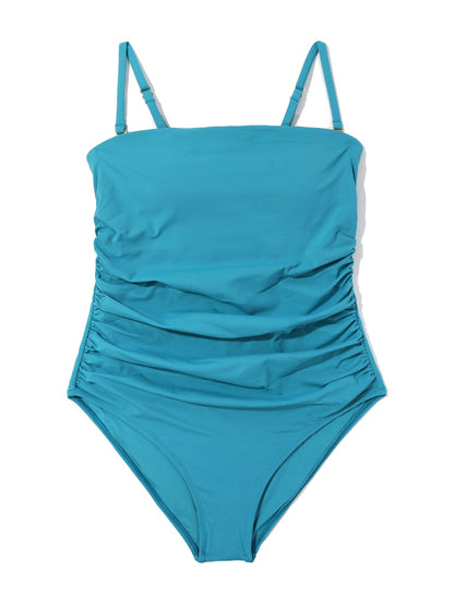 Bandeau One Piece Swimsuit Tahiti Teal Sale - Hanky Panky