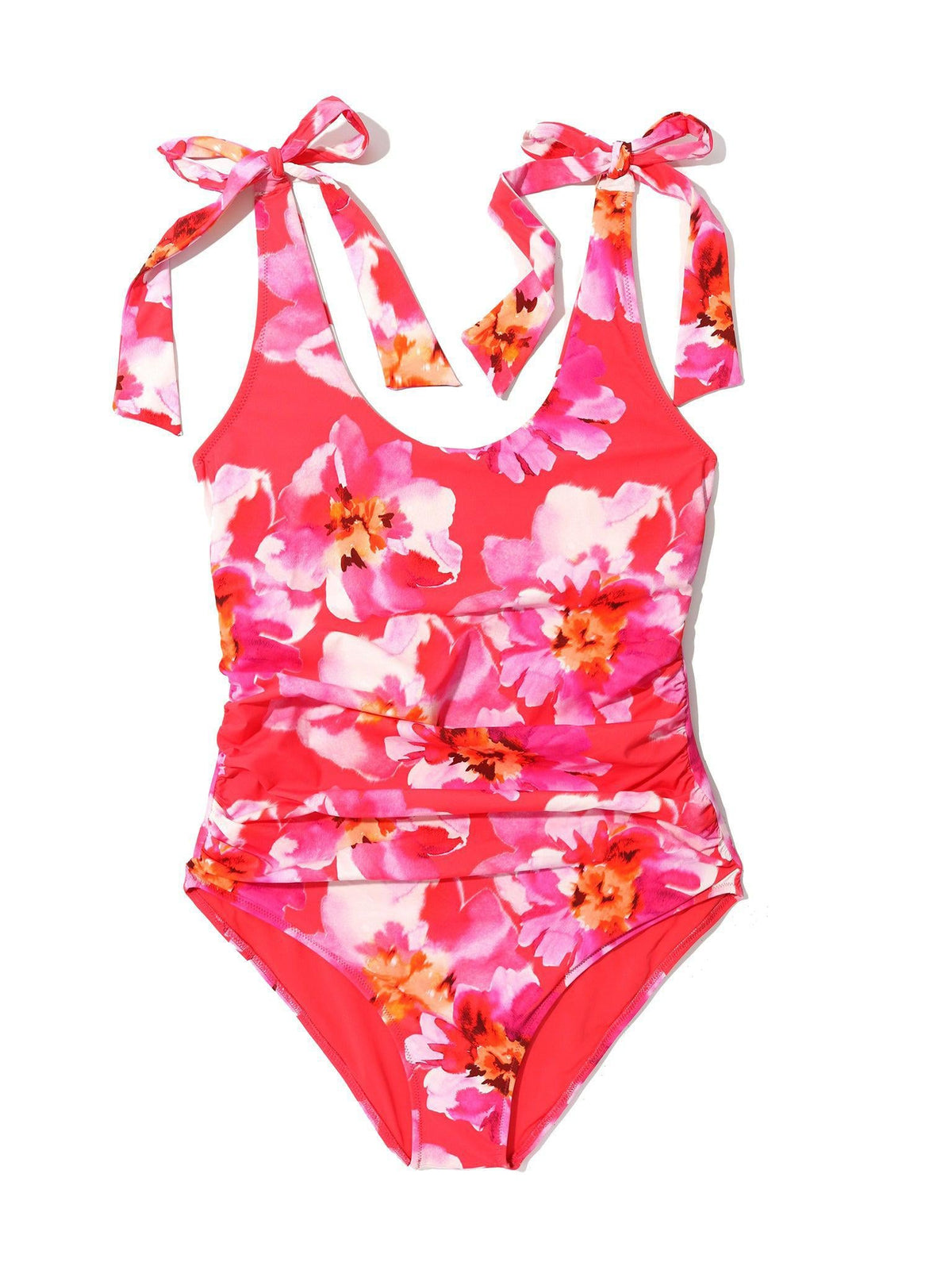 Ruched Bow One Piece Swimsuit Out Of Office Pink Sale - Hanky Panky