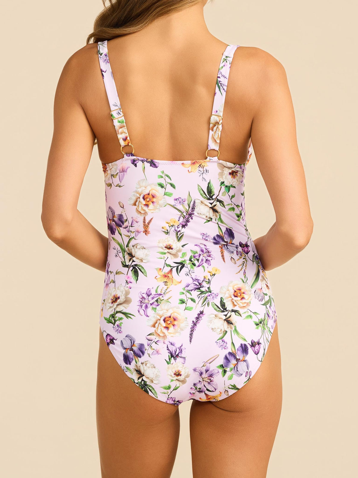 Underwire One Piece Swimsuit Fawning Flora Purple - Hanky Panky