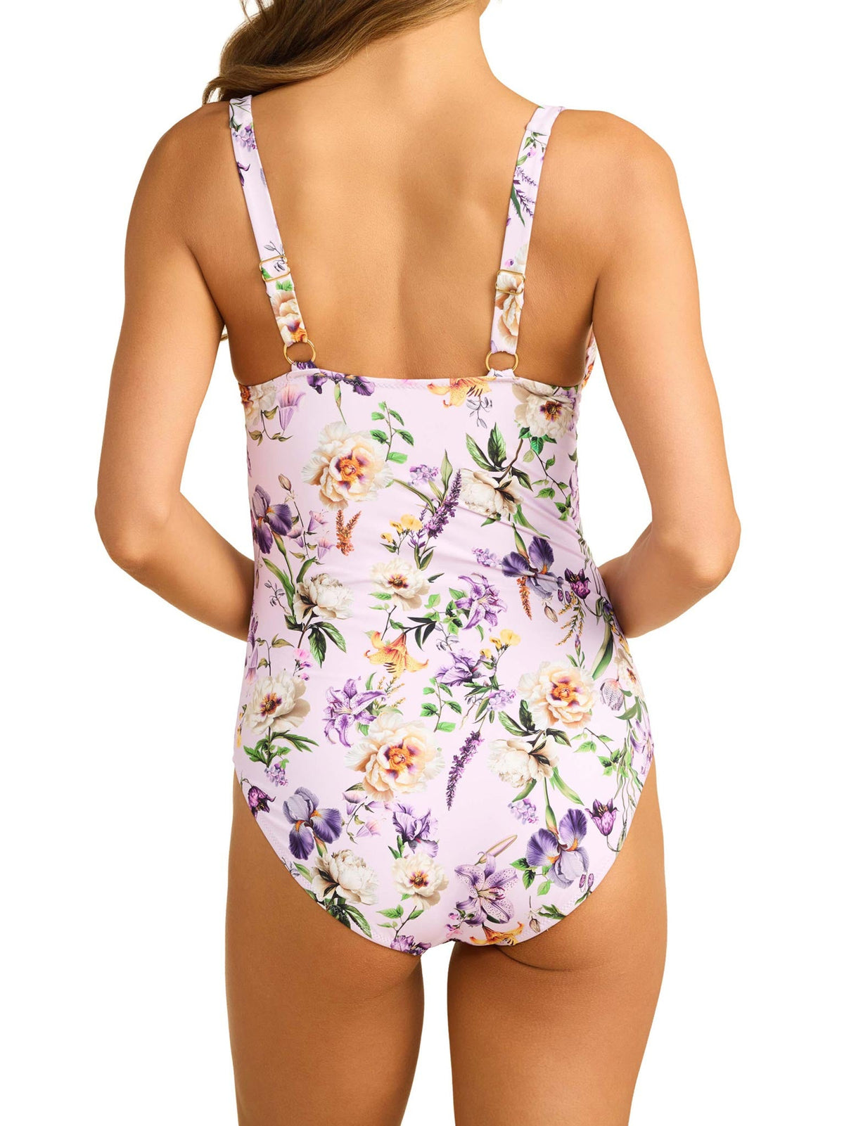 Underwire One Piece Swimsuit Fawning Flora Purple - Hanky Panky