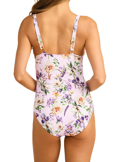 Underwire One Piece Swimsuit Fawning Flora Purple - Hanky Panky